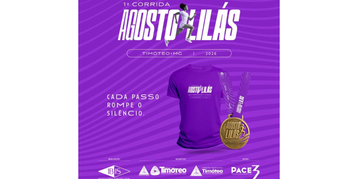 Corrida Agosto Lilás mobiliza mulheres de Timóteo e região