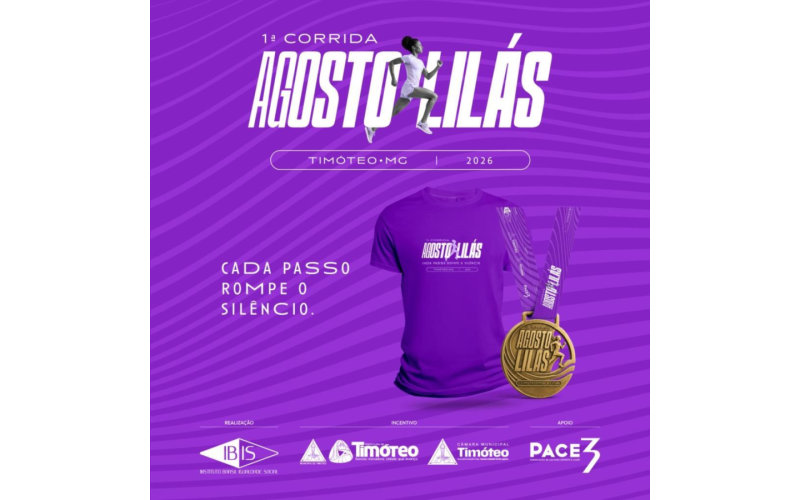 Corrida Agosto Lilás mobiliza mulheres de Timóteo e região